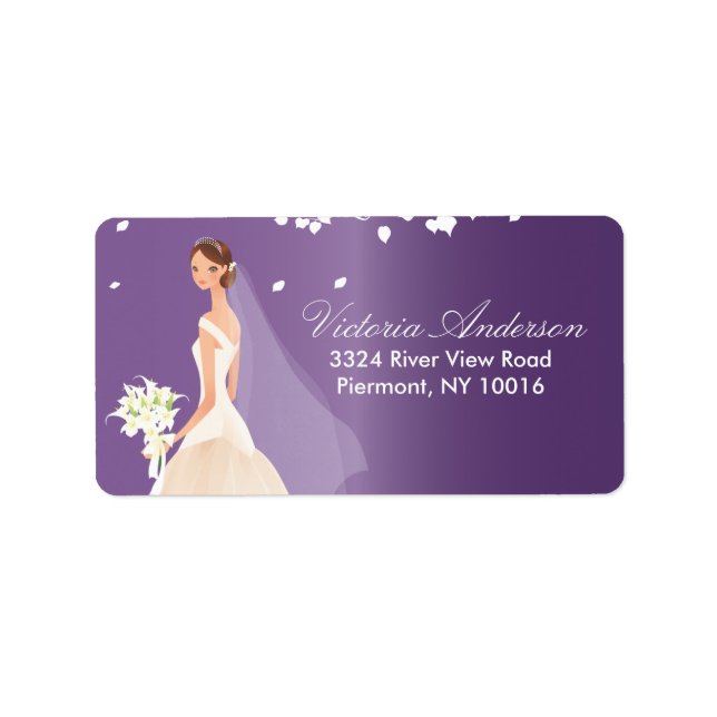 Beautiful Bride Return Address Labels. Label (Front)