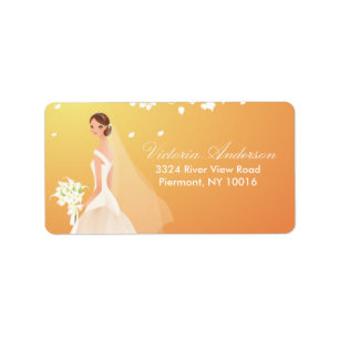 Beautiful Bride Return Address Labels. Label