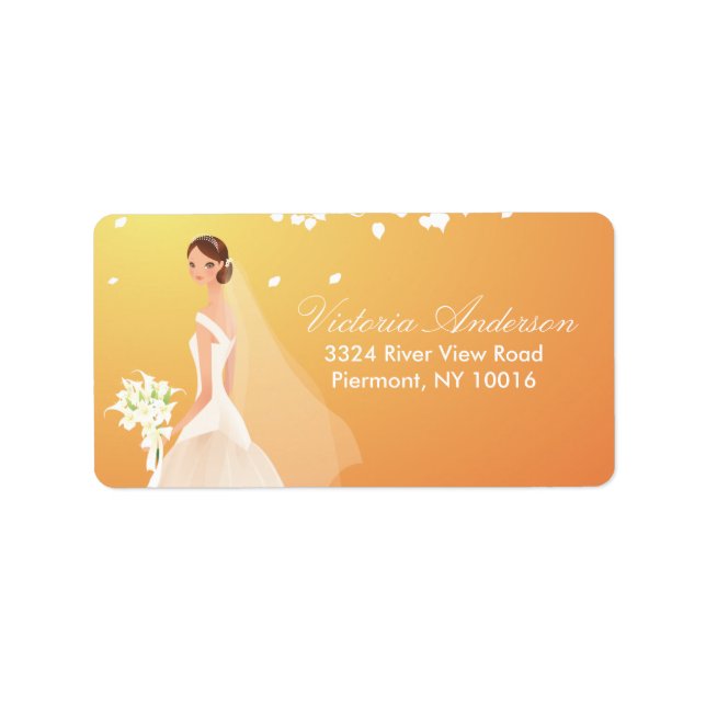 Beautiful Bride Return Address Labels. Label (Front)