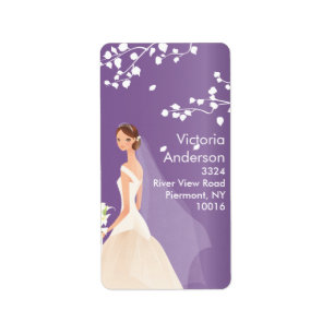 Beautiful Bride Return Address Labels. Label
