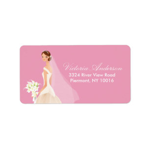 Beautiful Bride Return Address Labels. Label