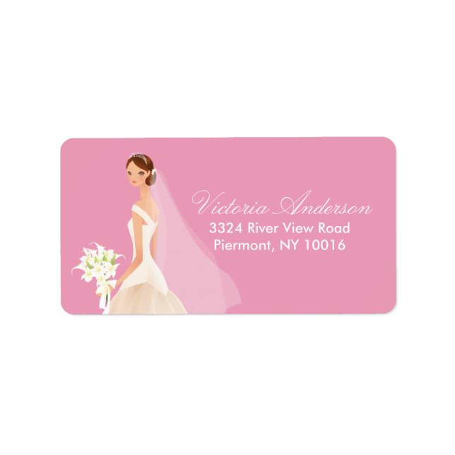 Beautiful Bride Return Address Labels. Label (Front)