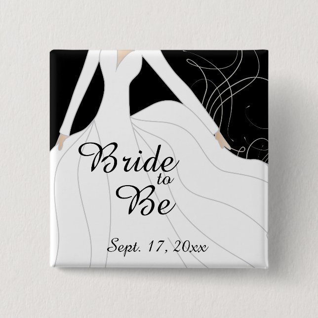 Beautiful Bride to Be 15 Cm Square Badge (Front)