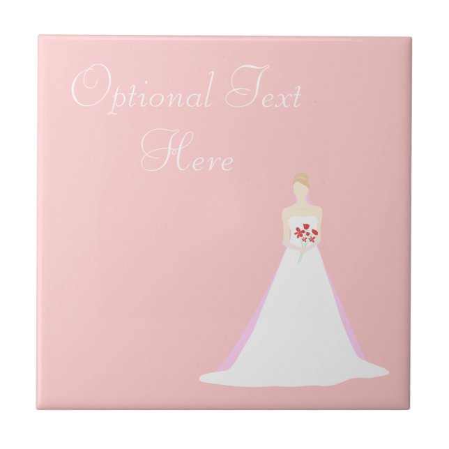 Beautiful Bride Wedding Tile (Front)