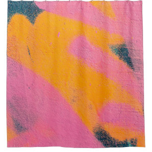 Beautiful bright colorful street art graffiti back shower curtain