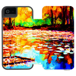 Beautiful Bright Coloured Orange Forest. Buy Now Incipio Watson™ iPhone 5 Wallet Case