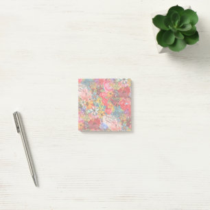 Beautiful Bright Colourful Abstract Floral Pattern Post-it Notes