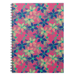 Beautiful bright colours flowers floral summer pri notebook