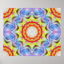 Beautiful Bright Mosaic Tile Sun Flower