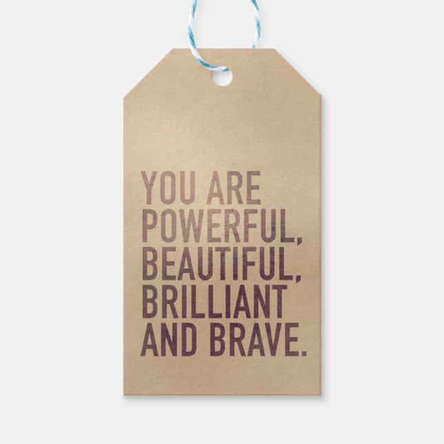 Beautiful, Brilliant & Brave — Gift Tag (Front)