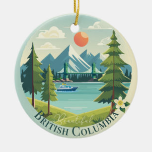 Beautiful British Columbia Ceramic Tree Decoration