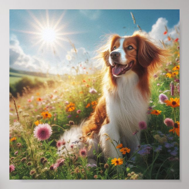 Beautiful Brittany dog Poster (Front)