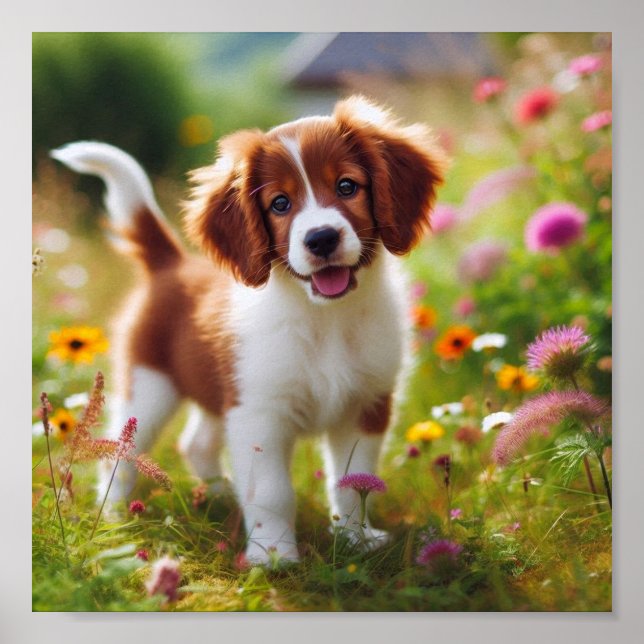 beautiful Brittany puppy Poster (Front)