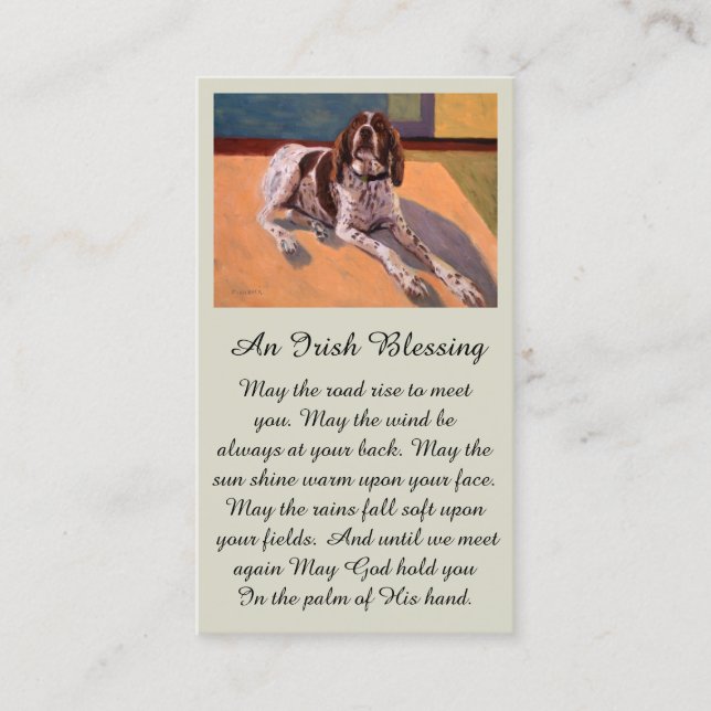 Beautiful Brittney Spaniel Memorial Sympathy Card (Front)