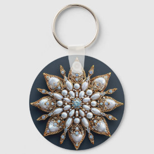Beautiful Brooch Key Ring