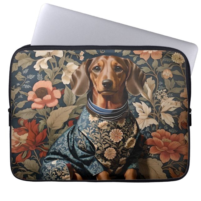 Beautiful Brown Dachshund | Dachshund Portrait Laptop Sleeve (Front)
