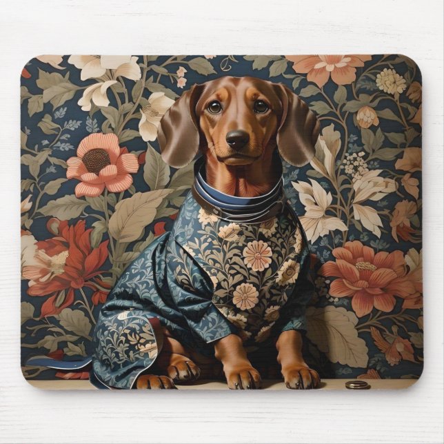 Beautiful Brown Dachshund | Dachshund Portrait Mouse Mat (Front)