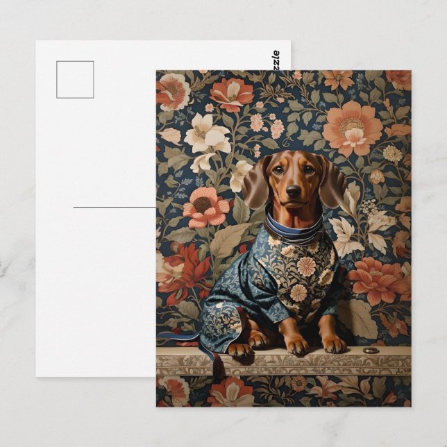 Beautiful Brown Dachshund | Dachshund Portrait Postcard (Front/Back)
