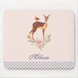 Beautiful Brown Doe with White Spots Mouse Mat