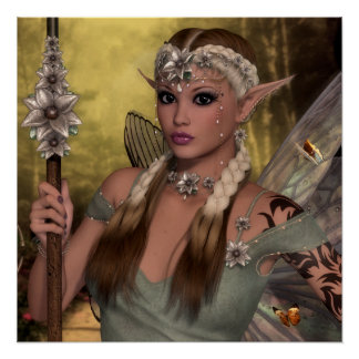 Beautiful Brown Elf Poster