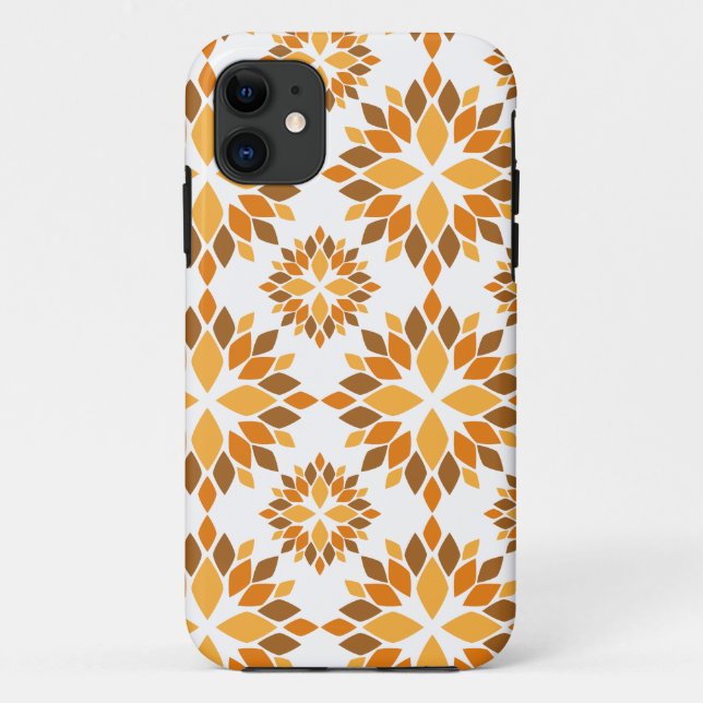 beautiful brown floral pattern Case-Mate iPhone case (Back)