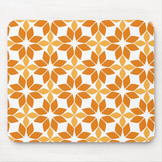 beautiful brown floral pattern mouse mat (Front)