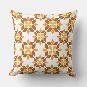 beautiful brown floral pattern pillow