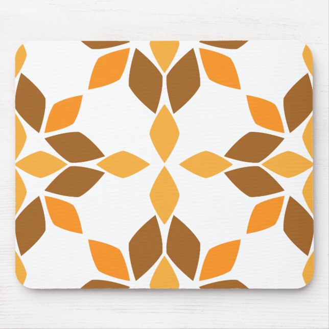 beautiful brown flower petal pattern mouse mat (Front)
