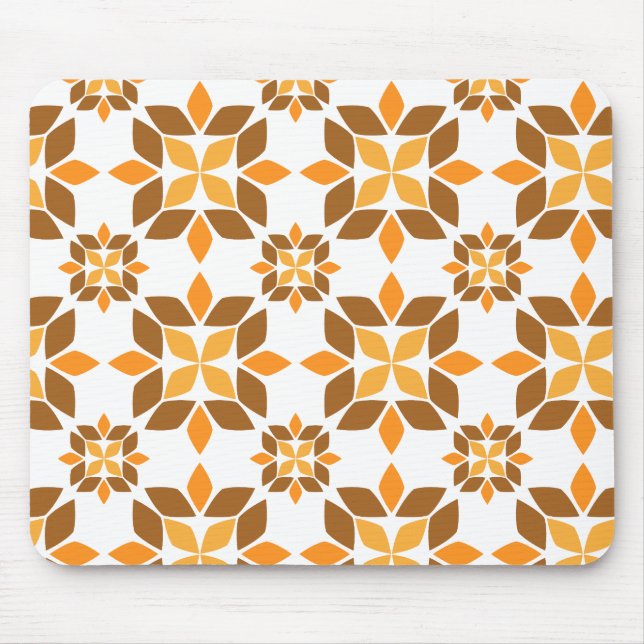 beautiful brown flower petal pattern mouse mat (Front)