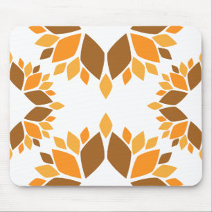 beautiful brown flower petal pattern mouse mat