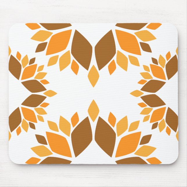beautiful brown flower petal pattern mouse mat (Front)