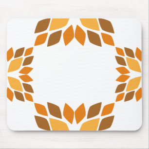 beautiful brown flower petal pattern mouse mat