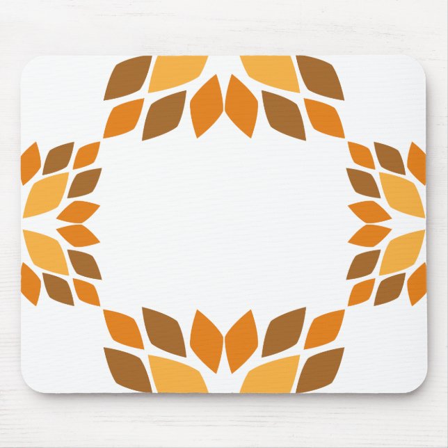 beautiful brown flower petal pattern mouse mat (Front)