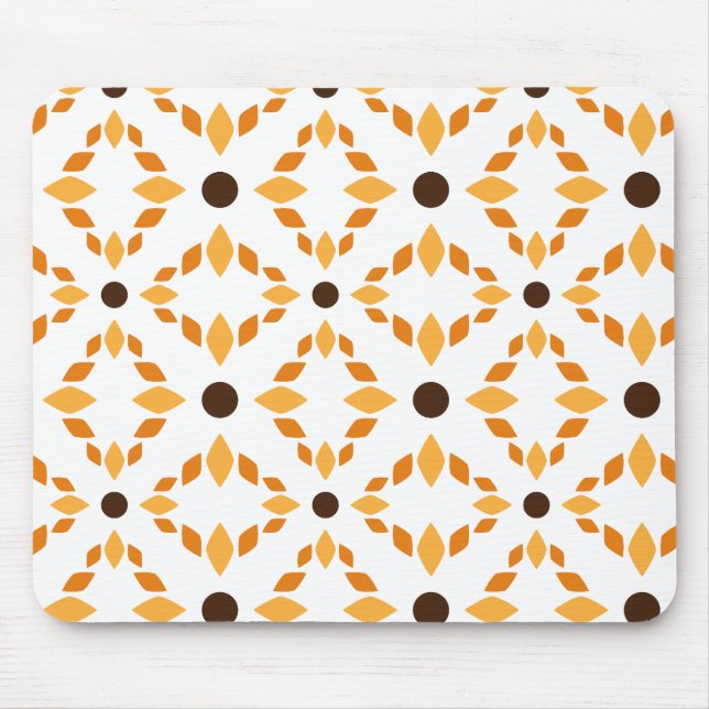 beautiful brown flower petal pattern mouse mat (Front)