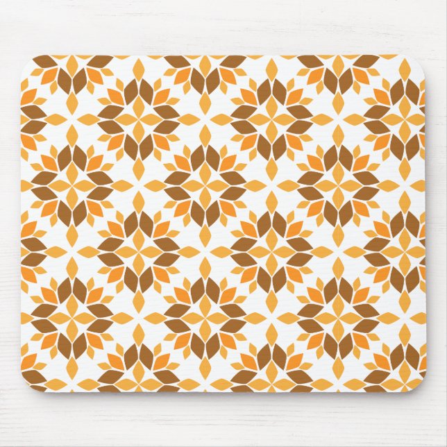 beautiful brown flower petal pattern mouse mat (Front)