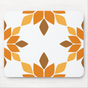 beautiful brown flower petal pattern mouse mat