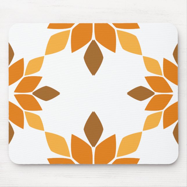 beautiful brown flower petal pattern mouse mat (Front)