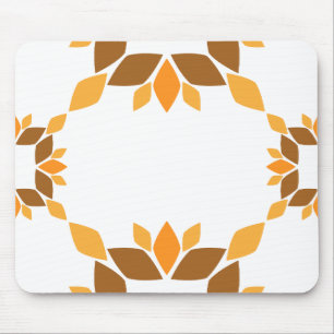 beautiful brown flower petal pattern mouse mat