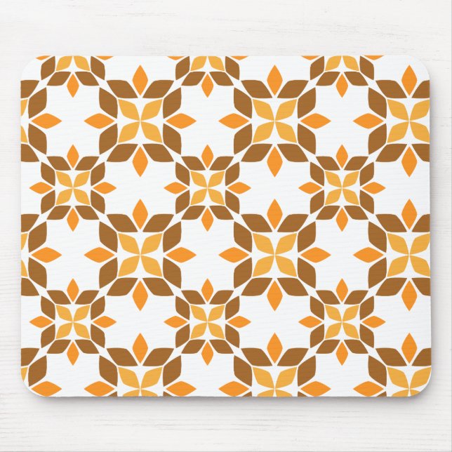 beautiful brown flower petal pattern mouse mat (Front)