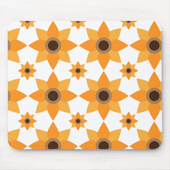 beautiful brown flower petal pattern mouse mat (Front)