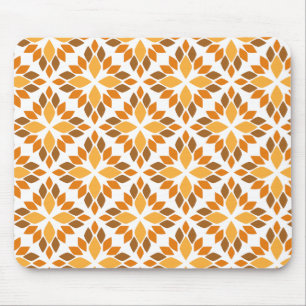 beautiful brown flower petal pattern mouse mat