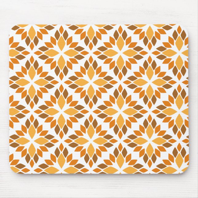 beautiful brown flower petal pattern mouse mat (Front)