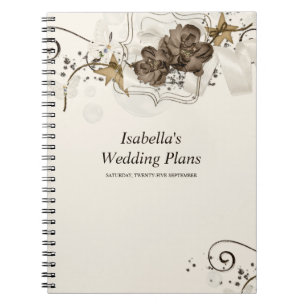 Beautiful Brown Flowers Notebook