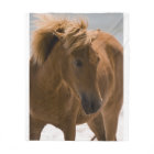 Beautiful Brown Horse Fleece Blanket