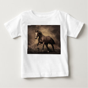 Beautiful brown horse throw pillow baby T-Shirt