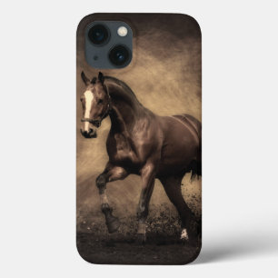 Beautiful brown horse throw pillow iPhone 13 case
