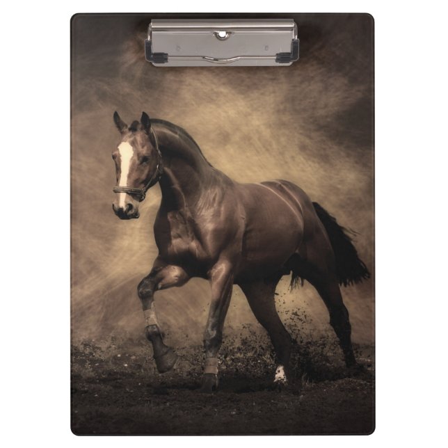 Beautiful brown horse throw pillow clipboard (Front)