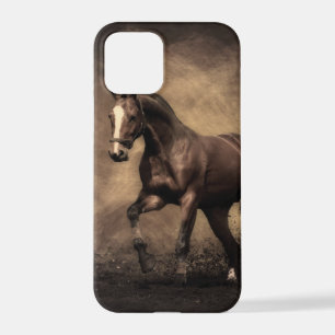 Beautiful brown horse throw pillow iPhone 12 pro case