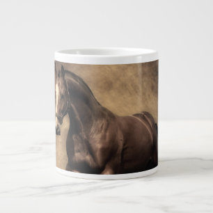 Beautiful brown horse throw pillow large coffee mug