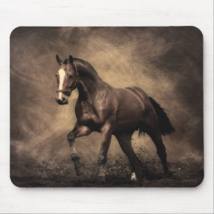 Beautiful brown horse throw pillow mouse mat